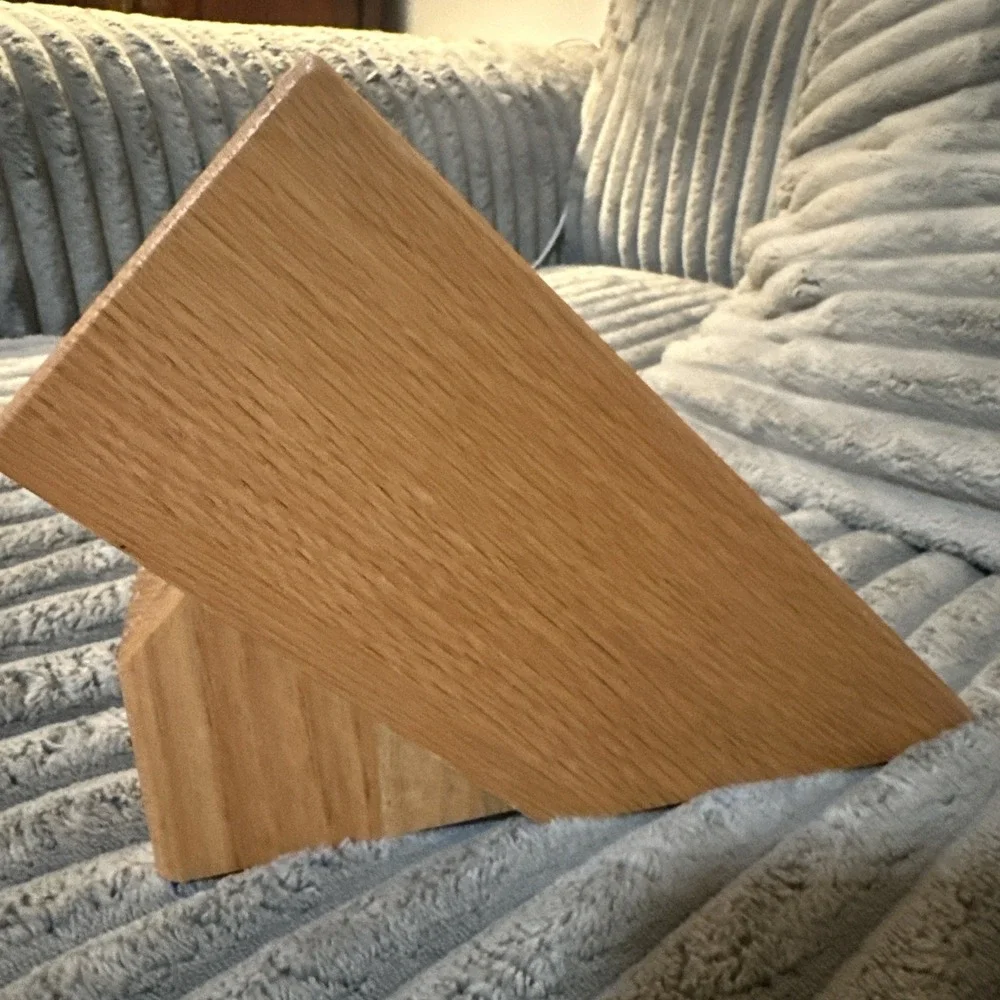 CUTCO 8 Slot Solid Wood Honey Oak Knife Block Holder Made in‎ USA Vtg